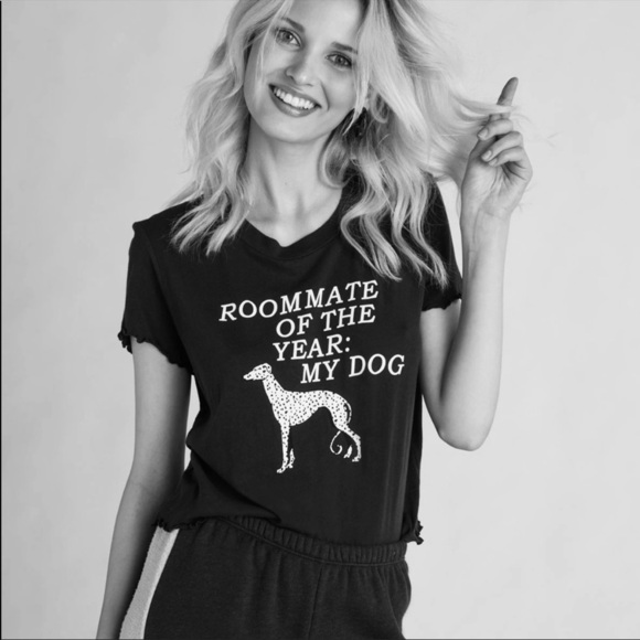 Wildfox Roommate of the Year My Dog Keke Tee NEW - Picture 10 of 10